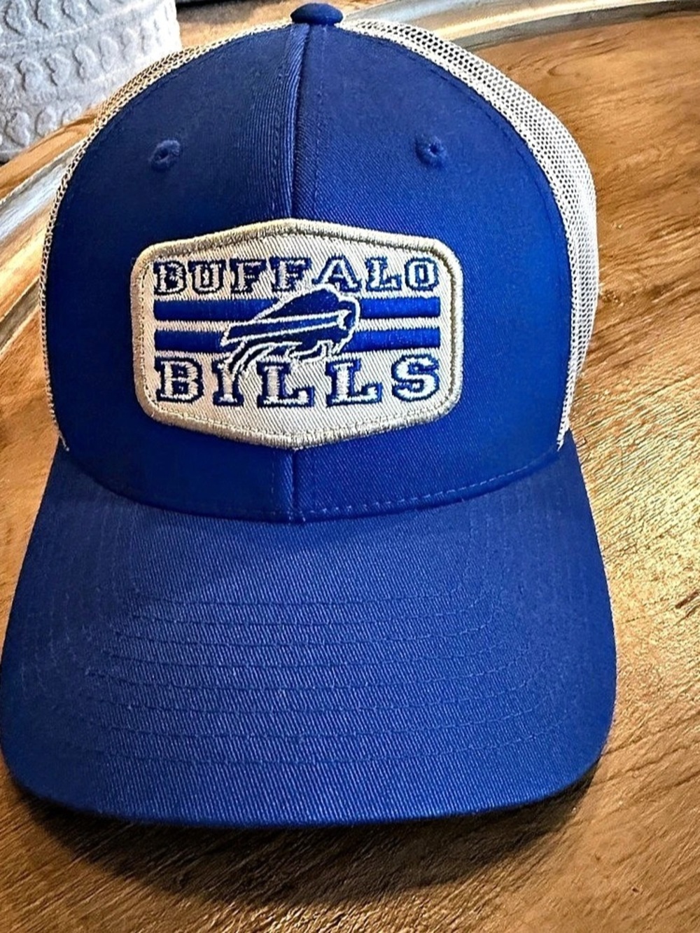 New Era Buffalo Bills NFL Blue Mesh Trucker Hat Snapback Cap OSFM